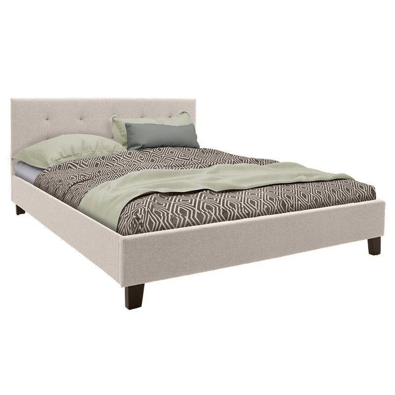 Bed with Mago-Resty Mattress Ecru Fabric 160x200cm