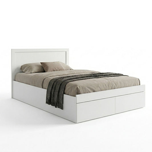 Bed with Mattress and Drawer Olympus-Perfecto White 100x200cm