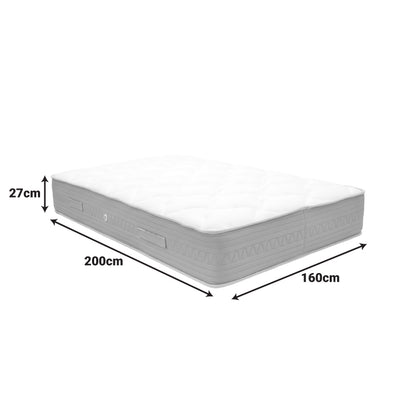 Κρεβάτι με Στρώμα Athos-Sleepy Λευκό 160x200εκ