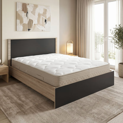 Κρεβάτι με Στρώμα Athos-Sleepy Sonoma Ανθρακί 160x200εκ