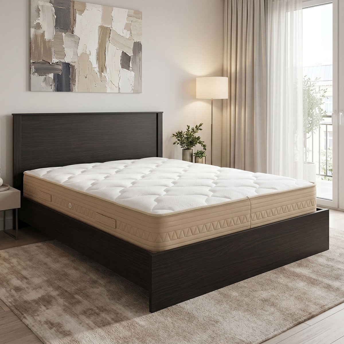 Bed with Mattress Athos-Sleepy Wenge 160x200cm