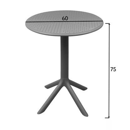 Τραπεζαρία Mercon-Zoi Σετ 3 Τεμ Cappuccino PP Φ60x75