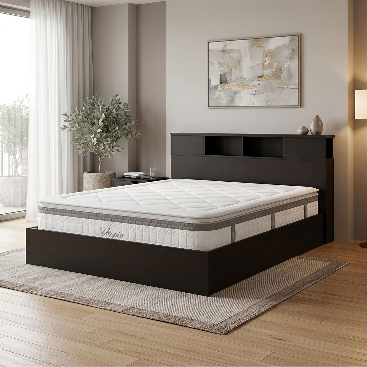 Bed with Mattress Olympus-Utopia Wenge 160x200cm