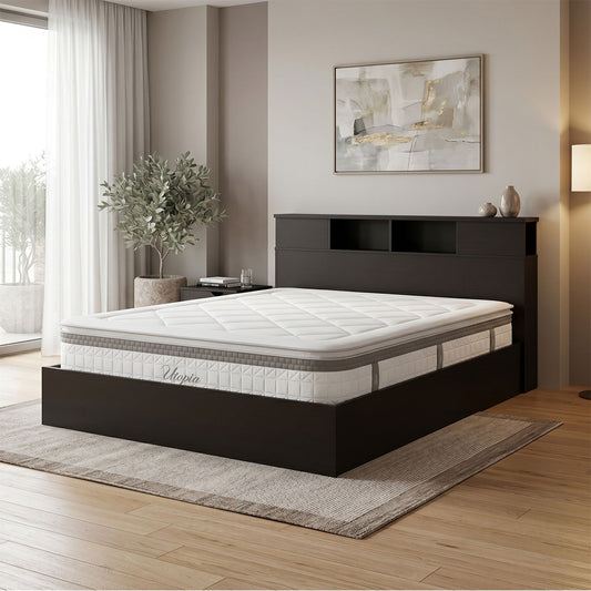 Κρεβάτι με Στρώμα Olympus-Utopia Wenge 160x200εκ
