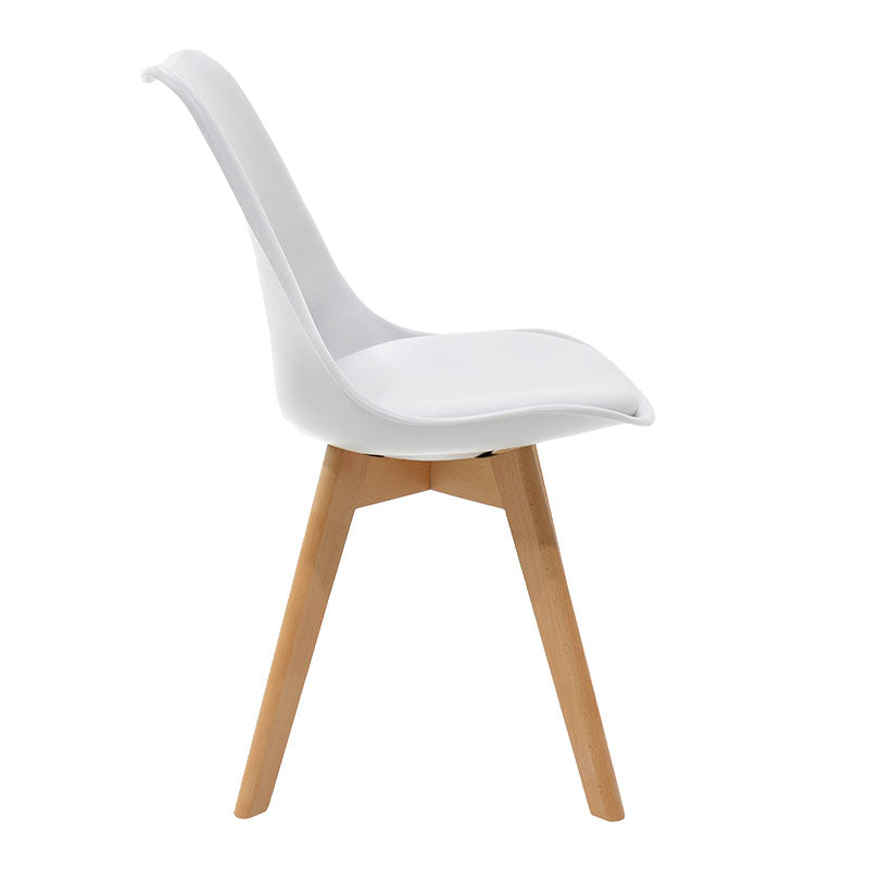 Τραπεζαρία με Καρέκλες Gaston Λευκό και Τραπέζι Natali Μαύρο 120x80x76εκ Σετ 5 Τεμ