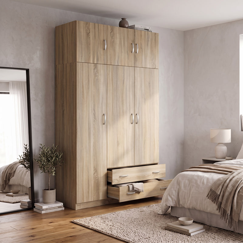 Ντουλάπα Τρίφυλλη με Πατάρι Alvia Sonoma 150x51x240