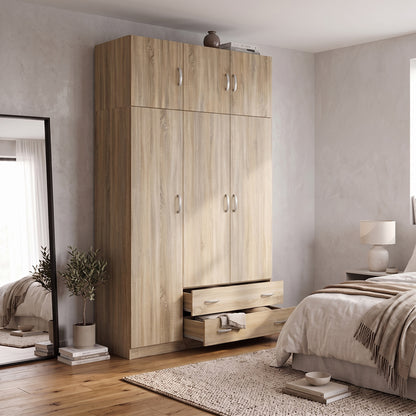 Ντουλάπα Τρίφυλλη με Πατάρι Alvia Sonoma 150x51x240