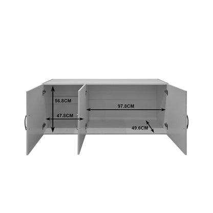Ντουλάπα Τρίφυλλη με Πατάρι Alvia Sonoma 150x51x240