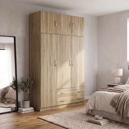 Ντουλάπα Τρίφυλλη με Πατάρι Alvia Sonoma 150x51x240