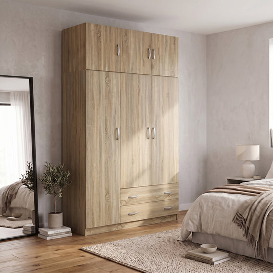 Ντουλάπα Τρίφυλλη με Πατάρι Alvia Sonoma 150x51x240