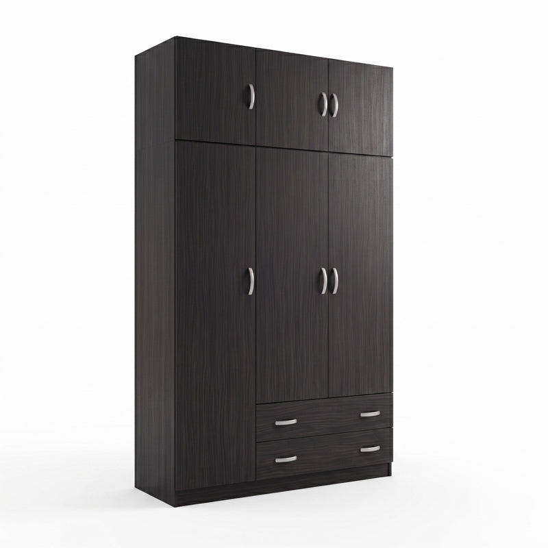 Ντουλάπα Τρίφυλλη με Πατάρι Alvia Wenge 150x51x240