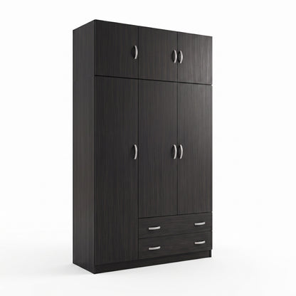 Ντουλάπα Τρίφυλλη με Πατάρι Alvia Wenge 150x51x240