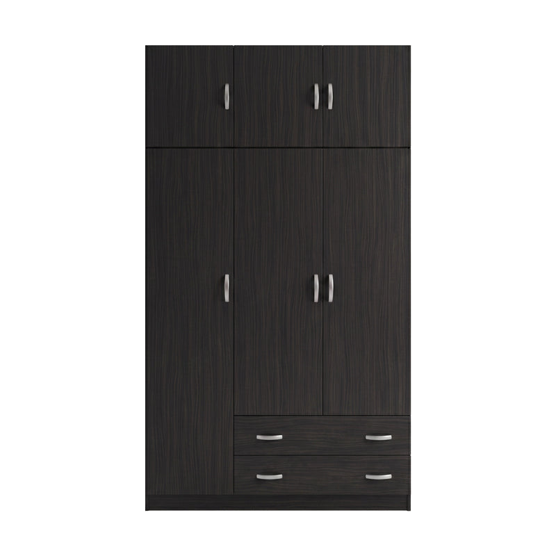 Ντουλάπα Τρίφυλλη με Πατάρι Alvia Wenge 150x51x240