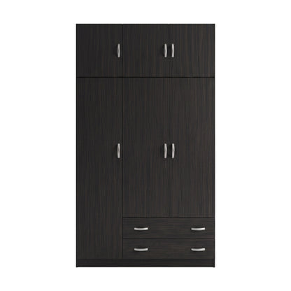 Ντουλάπα Τρίφυλλη με Πατάρι Alvia Wenge 150x51x240