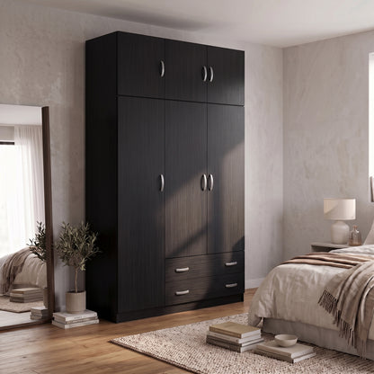 Ντουλάπα Τρίφυλλη με Πατάρι Alvia Wenge 150x51x240