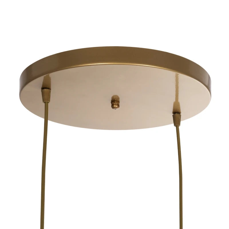 DISE 201-0056 Μοντέρνο Κρεμαστό Φωτιστικό Οροφής με Ντουί 2 x E27 AC 220-240V IP20 - Χρυσό - Μ50 x Π30 x Υ50