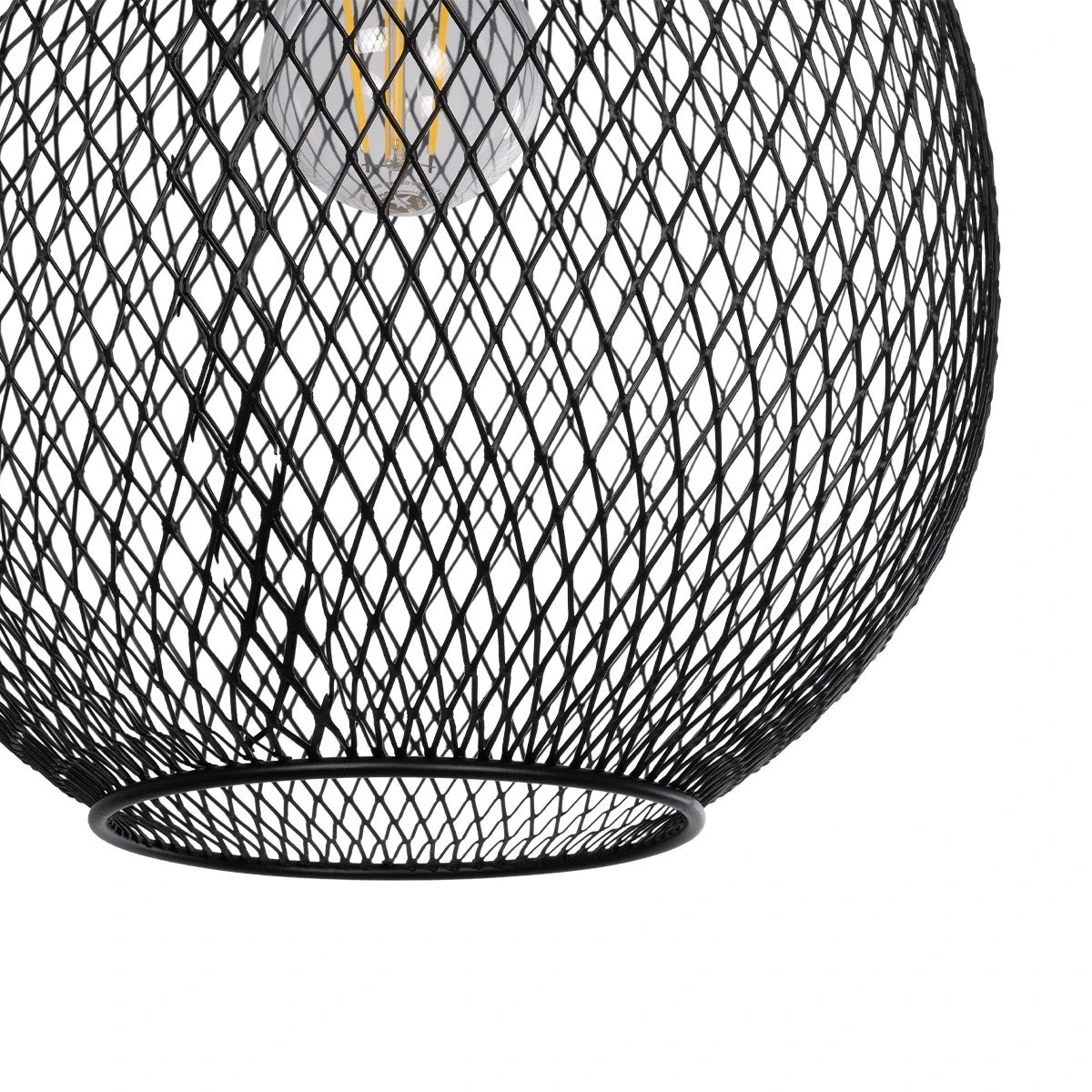 WIRE LE-201-0019 Μοντέρνο Κρεμαστό Φωτιστικό Οροφής με Ντουί 1 x E27 AC 220-240V IP20 - Μαύρο & Χρυσό - Μ25 x Π25 x Υ32