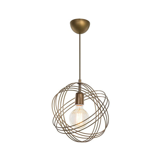 GLOWN 201-0022 Μοντέρνο Κρεμαστό Φωτιστικό Οροφής με Ντουί 1 x E27 AC 220-240V IP20 - Χρυσό - Μ30 x Π30 x Υ70