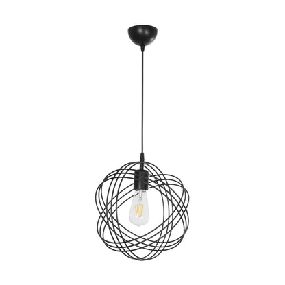 GLOWN 201-0023 Μοντέρνο Κρεμαστό Φωτιστικό Οροφής με Ντουί 1 x E27 AC 220-240V IP20 - Μαύρο - Μ30 x Π30 x Υ33