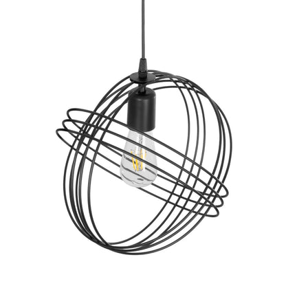 GLOWN 201-0023 Μοντέρνο Κρεμαστό Φωτιστικό Οροφής με Ντουί 1 x E27 AC 220-240V IP20 - Μαύρο - Μ30 x Π30 x Υ33