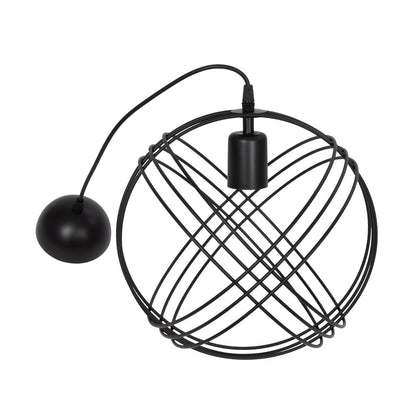 GLOWN 201-0023 Μοντέρνο Κρεμαστό Φωτιστικό Οροφής με Ντουί 1 x E27 AC 220-240V IP20 - Μαύρο - Μ30 x Π30 x Υ33