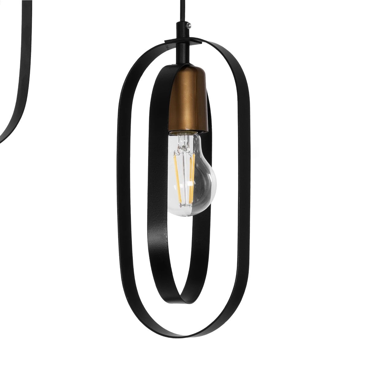 SPARKIO 201-0025 Vintage Κρεμαστό Φωτιστικό Οροφής με Ντουί 3 x E27 AC 220-240V IP20 - Μαύρο & Χρυσό - Μ36 x Π36 x Υ62