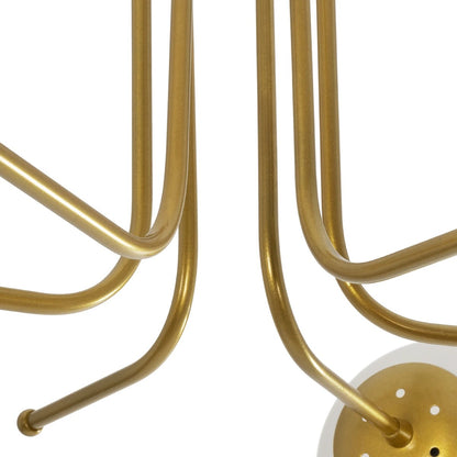 SHINY 201-0028 Vintage Φωτιστικό Οροφής Μπάλα Τρίφωτο 3 x E27 IP20 Χρυσό Μέταλλο με Λευκό Γυαλί - Μ70 x Π70 x Υ16