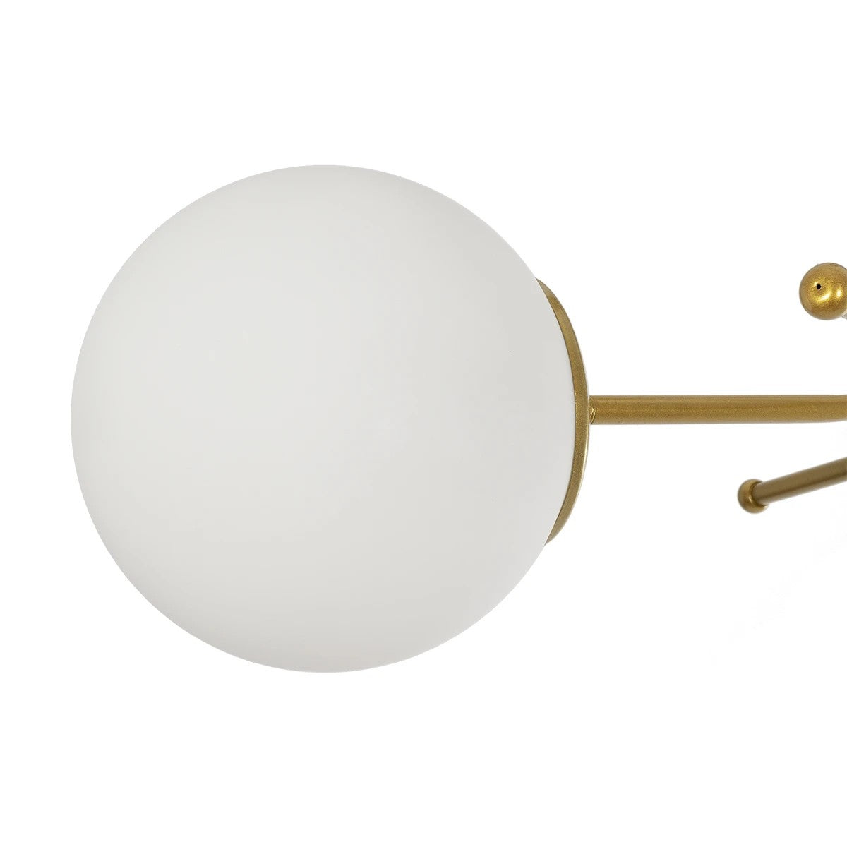 SHINY 201-0028 Vintage Φωτιστικό Οροφής Μπάλα Τρίφωτο 3 x E27 IP20 Χρυσό Μέταλλο με Λευκό Γυαλί - Μ70 x Π70 x Υ16