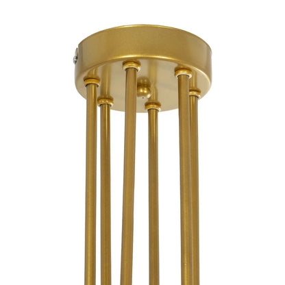 SHINY 201-0028 Vintage Φωτιστικό Οροφής Μπάλα Τρίφωτο 3 x E27 IP20 Χρυσό Μέταλλο με Λευκό Γυαλί - Μ70 x Π70 x Υ16