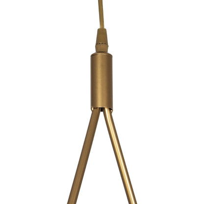 DROP 201-0034 Vintage Κρεμαστό Φωτιστικό Οροφής με Ντουί 1 x E27 AC 220-240V IP20 - Χρυσό & Λευκό - Μ20 x Π15 x Υ47