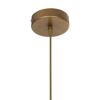 DROP 201-0034 Vintage Κρεμαστό Φωτιστικό Οροφής με Ντουί 1 x E27 AC 220-240V IP20 - Χρυσό & Λευκό - Μ20 x Π15 x Υ47