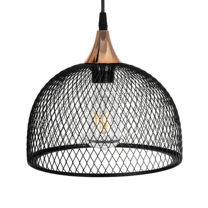 GLIND 201-0082 Vintage Κρεμαστό Φωτιστικό Οροφής με Ντουί 3 x E27 AC 220-240V IP20 - Μαύρο - Μ55 x Π25 x Υ70