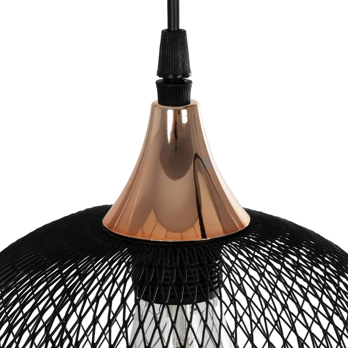 GLIND 201-0082 Vintage Κρεμαστό Φωτιστικό Οροφής με Ντουί 3 x E27 AC 220-240V IP20 - Μαύρο - Μ55 x Π25 x Υ70