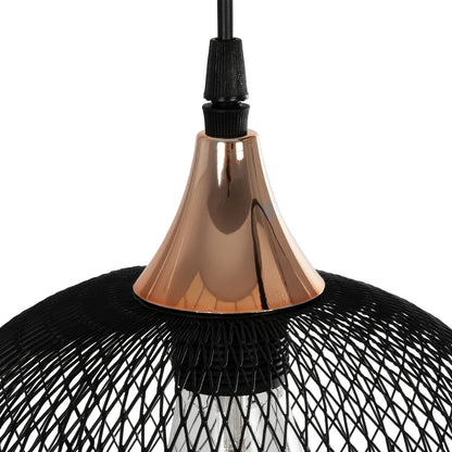 GLIND 201-0082 Vintage Κρεμαστό Φωτιστικό Οροφής με Ντουί 3 x E27 AC 220-240V IP20 - Μαύρο - Μ55 x Π25 x Υ70