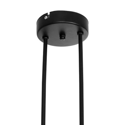 GLOSSA 201-0091 Vintage Φωτιστικό Οροφής Μπάλα Δίφωτο 2 x E27 IP20 Μαύρο Μέταλλο με Μαύρο Φιμέ Γυαλί - Μ40 x Π15 x Υ17