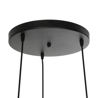 EMBER 201-0102 Vintage Κρεμαστό Φωτιστικό Οροφής με Ντουί 3 x E27 AC 220-240V IP20 - Καφέ & Μαύρο - Μ50 x Π50 x Υ70