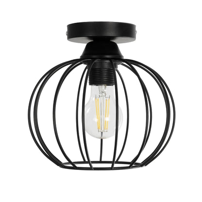 BITUIN 201-0116 Μοντέρνο Φωτιστικό Οροφής με Ντουί 1 x E27 AC 220-240V IP20 - Μαύρο - Μ21 x Π21 x Υ18