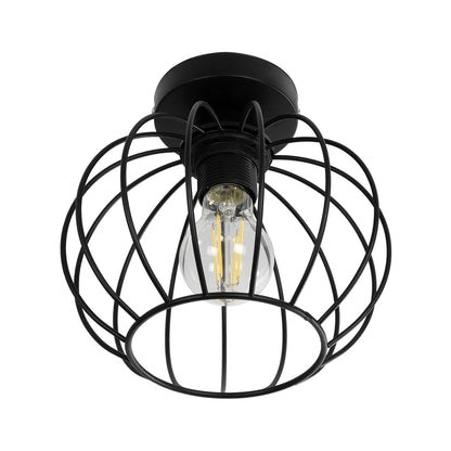 BITUIN 201-0116 Μοντέρνο Φωτιστικό Οροφής με Ντουί 1 x E27 AC 220-240V IP20 - Μαύρο - Μ21 x Π21 x Υ18