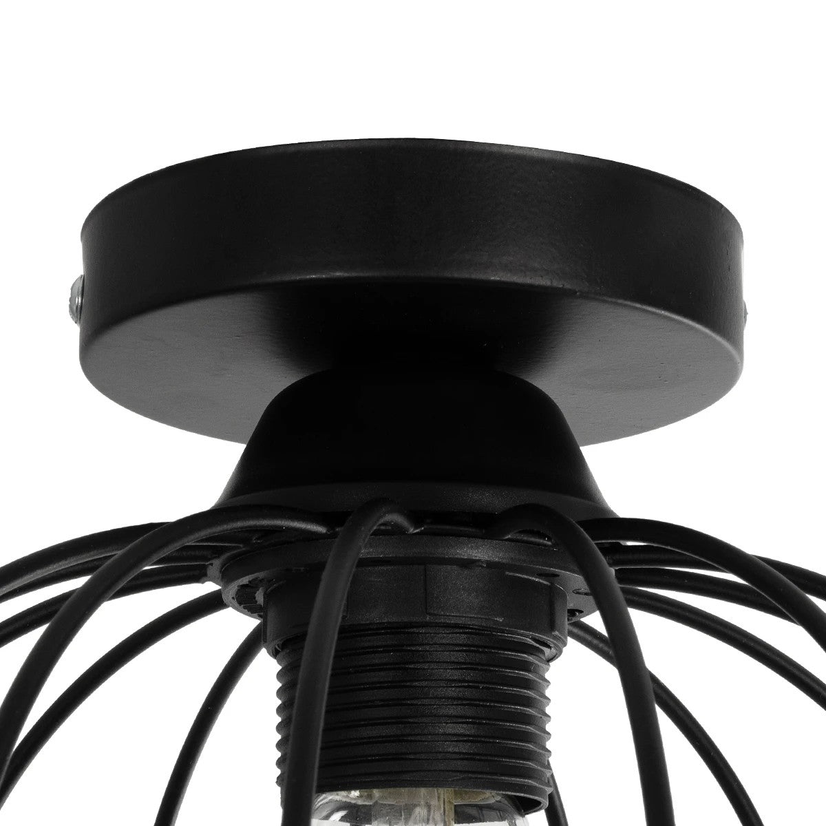 BITUIN 201-0116 Μοντέρνο Φωτιστικό Οροφής με Ντουί 1 x E27 AC 220-240V IP20 - Μαύρο - Μ21 x Π21 x Υ18