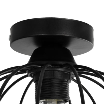 BITUIN 201-0116 Μοντέρνο Φωτιστικό Οροφής με Ντουί 1 x E27 AC 220-240V IP20 - Μαύρο - Μ21 x Π21 x Υ18