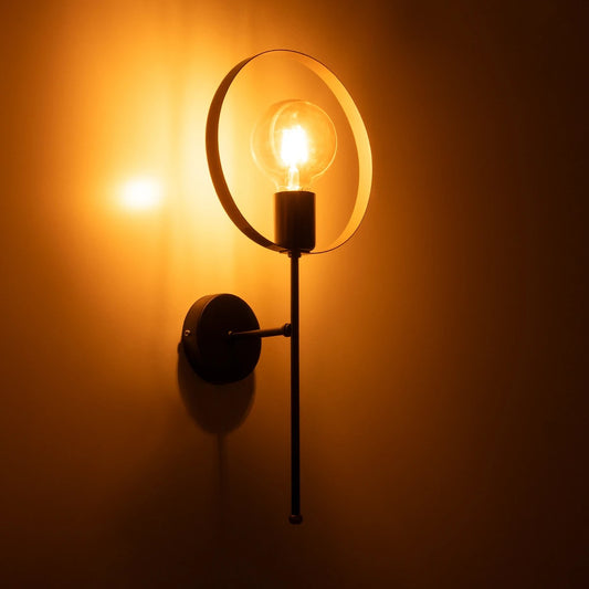 SOPA 201-0120 Μοντέρνο Φωτιστικό Τοίχου - Απλίκα με Ντουί 1 x E27 AC 220-240V IP20 - Μαύρο - Μ23 x Π15 x Υ51