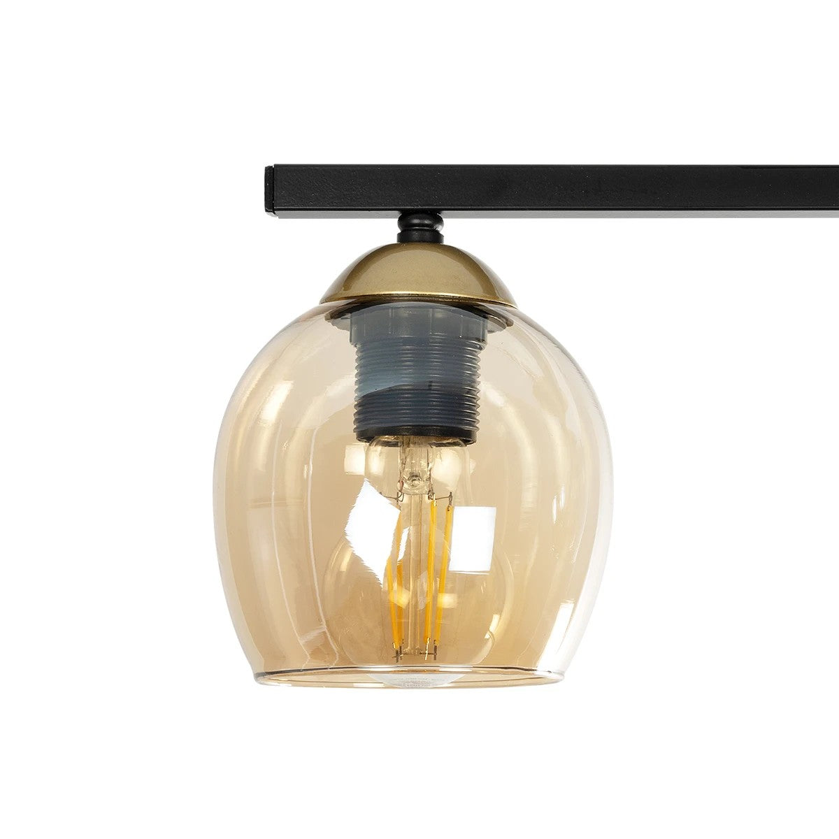 RADIUS 201-0122 Vintage Φωτιστικό Οροφής με Ντουί 3 x E27 AC 220-240V IP20 - Χρυσό, Μαύρο & Μελί- Μ60 x Π13 x Υ16