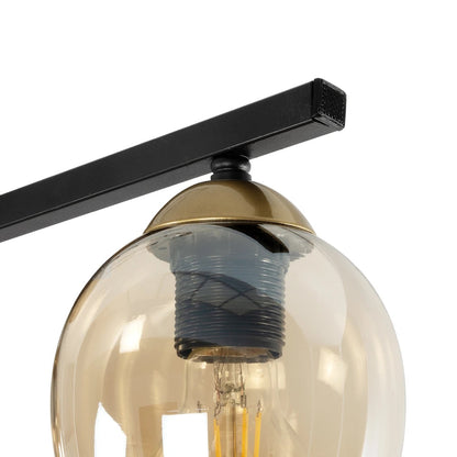 RADIUS 201-0122 Vintage Φωτιστικό Οροφής με Ντουί 3 x E27 AC 220-240V IP20 - Χρυσό, Μαύρο & Μελί- Μ60 x Π13 x Υ16