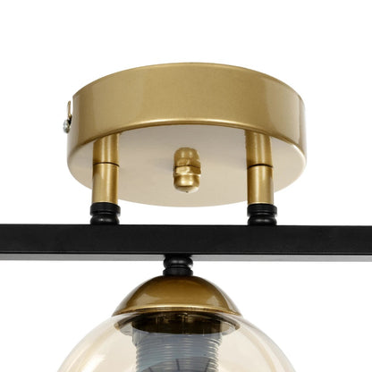 RADIUS 201-0122 Vintage Φωτιστικό Οροφής με Ντουί 3 x E27 AC 220-240V IP20 - Χρυσό, Μαύρο & Μελί- Μ60 x Π13 x Υ16