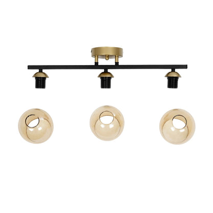 RADIUS 201-0122 Vintage Φωτιστικό Οροφής με Ντουί 3 x E27 AC 220-240V IP20 - Χρυσό, Μαύρο & Μελί- Μ60 x Π13 x Υ16