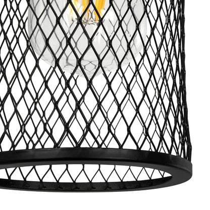 HANDANG 201-0123 Vintage Φωτιστικό Τοίχου - Απλίκα με Ντουί 1 x E27 AC 220-240V IP20 - Μαύρο - Μ12 x Π24 x Υ34