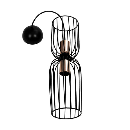 LAVERA 201-0124 Vintage Κρεμαστό Φωτιστικό Οροφής με Ντουί 1 x E27 AC 220-240V IP20 - Μπρονζέ & Μαύρο - Μ14 x Π14 x Υ44