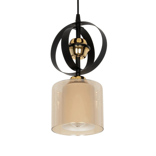 ZENIA 201-0134 Vintage Κρεμαστό Φωτιστικό Οροφής με Ντουί 1 x E27 AC 220-240V IP20 - Μαύρο - Μ16 x Π16 x Υ70