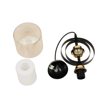 ZENIA 201-0134 Vintage Κρεμαστό Φωτιστικό Οροφής με Ντουί 1 x E27 AC 220-240V IP20 - Μαύρο - Μ16 x Π16 x Υ70