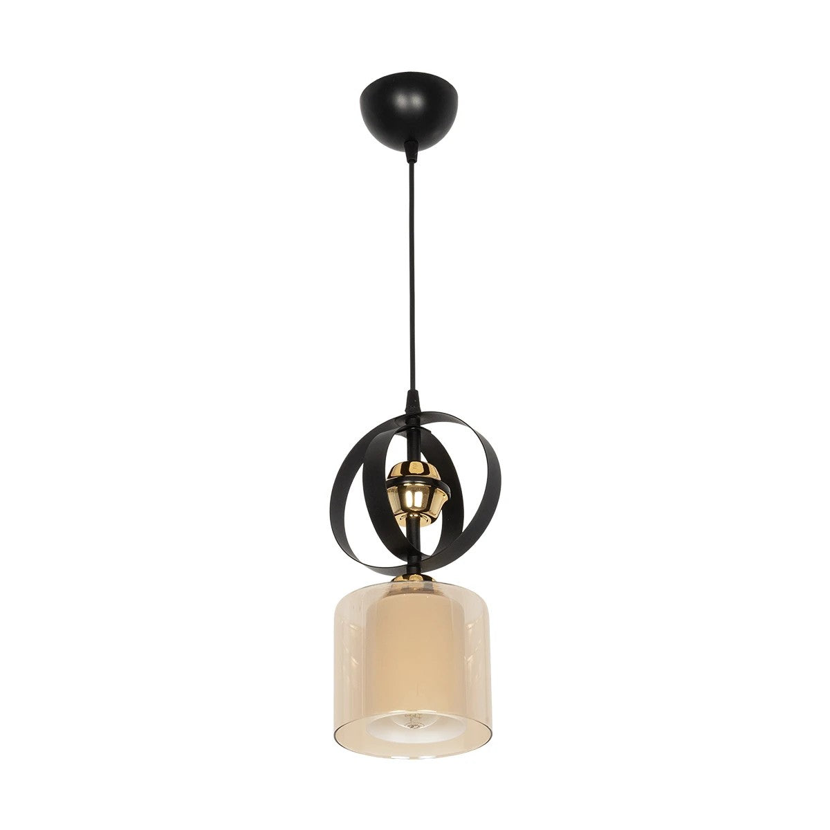 ZENIA 201-0134 Vintage Κρεμαστό Φωτιστικό Οροφής με Ντουί 1 x E27 AC 220-240V IP20 - Μαύρο - Μ16 x Π16 x Υ70